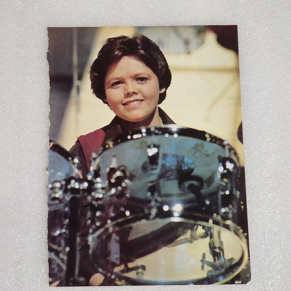 Jimmy Osmond drums drummer color vintage poster clipping 8x10 1970s